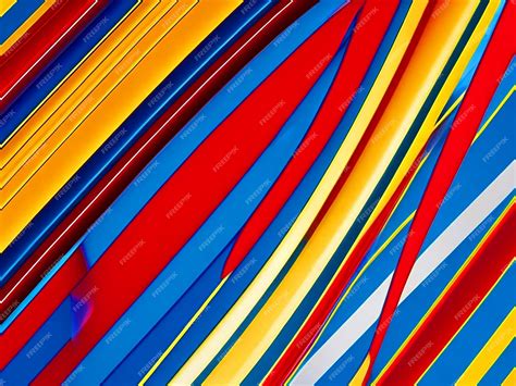 Premium Photo | Abstract lines background in blue yellow red color