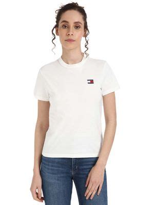 Buy Tommy Hilfiger Women White Solid T-Shirt (L) Online
