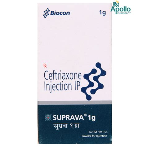 SUPRAVA INJECTION 1GM Price, Uses, Side Effects, Composition - Apollo ...