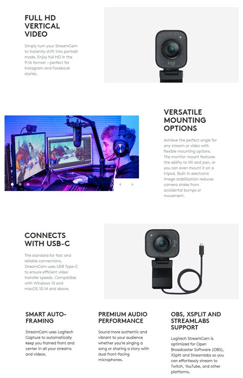 Image result for Logitech Streamcam Graphite