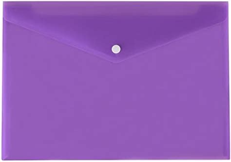 Lakshmi A4 Plastic Documents Storage Envelope Folder File (Purple_24Pcs ...