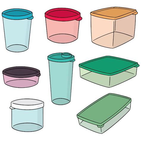 Vector set of plastic container | Premium Vector
