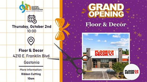 Grand Opening & Ribbon Cutting of Floor & Decor, 4210 E Franklin Blvd ...