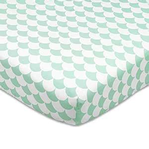 Buy Lolli Living 100% Cotton Crib Fitted Sheet (Kayden Collection). Sea ...