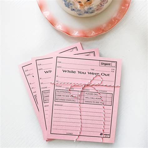 Vintage Pink While You Were Out Notepad - Full Notepad - 50 Sheets - Etsy