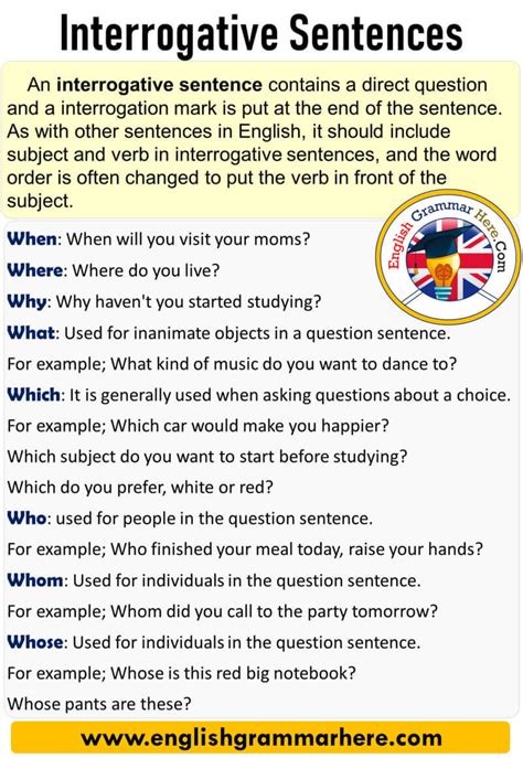 Image result for Types of Sentences Interrogative