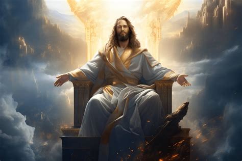 Printable Digital Oil Painting: Jesus on His Throne - Instant Download ...