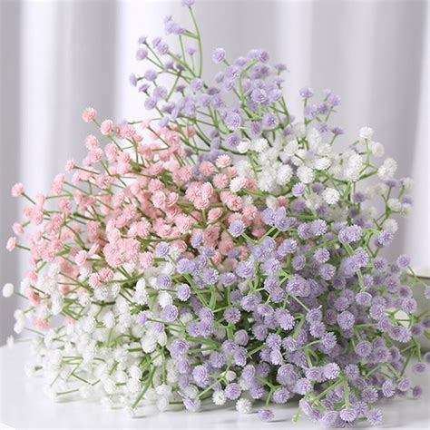 Ludlz 5PCS Artificial Baby Breath Flowers Fake Gypsophila Bouquets Fake ...