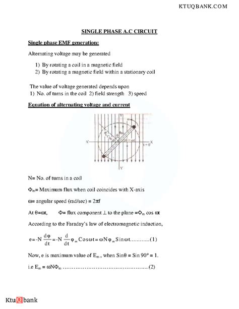 3. Module 3 - Basic Electrical - Ktu Qbank - SINGLE PHASE A CIRCUIT ...