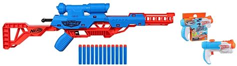 Nerf Super Soaker Piranha Water Blaster & Nerf Alpha Strike Wolf LR-1 ...