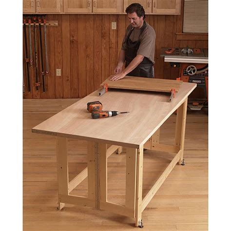 Folding Work Table Woodworking Plan from WOOD Magazine