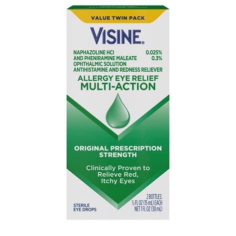 Visine Allergy Relief Multi-Action Antihistamine Eye Drops, 0.5 fl. oz - Walmart.com