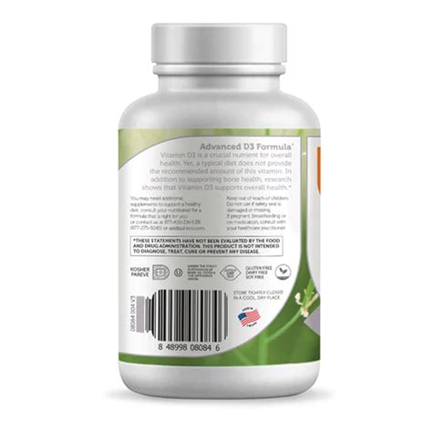 Buy Vitamin D3 50,000 IU - Advanced Nutrition by Zahler