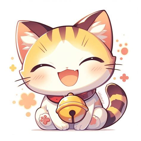 Manx cat playing with a bell toy | Premium AI-generated vector