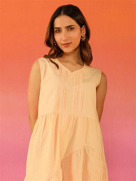 Buy Popsicle Poplin Dress in Peach