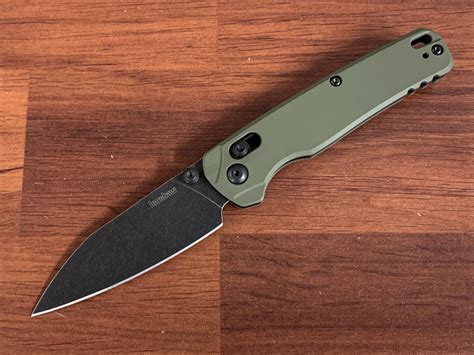 Kershaw USA-Made Bel Air DuraLock KVT Folding Knife, CPM-MagnaCut BlackWashed Drop Point, OD ...