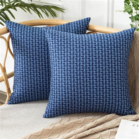 Amazon.com: UGASA Outdoor Waterproof Pillow Covers Pack of 2 Weaving ...