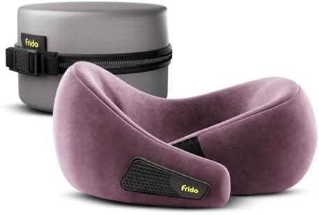 Frido Travel Neck Pillow | Premium Memory Foam Neck Pillow for Flight ...