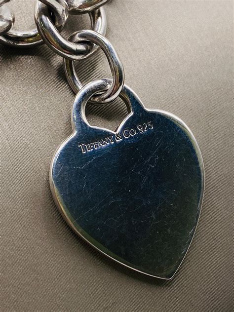 Tiffany and Co Return to Tiffany Sterling Silver Heart Charm Necklace ...