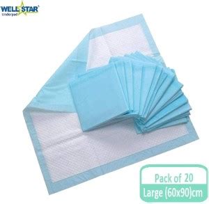 Wellstar SHIELD Premium Incontinence Underpad (Pack of 20 Pcs, Blue ...
