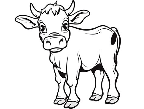 Printable Cow Coloring Sheet - Coloring Page