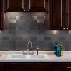Aspect Metal Backsplash Tiles by Aspect 3x6 Brushed Stainless Grain Metal Backsplash Tile Aspect Metal Backsplash Tiles