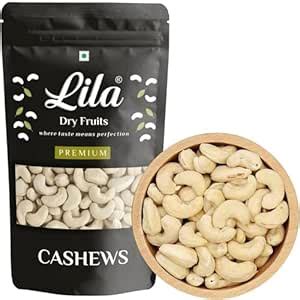 LILA DRY FRUITS Cashews 200 Grams | Natural and Unsalted Whole Cashew ...