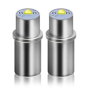 BUKERME DC 5-36V P13.5S/PR2 Upgrade LED Flashlight Bulb White,3W 6V 9V ...