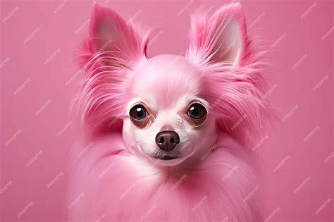 Premium Photo | Pink colored dog on Pink Background