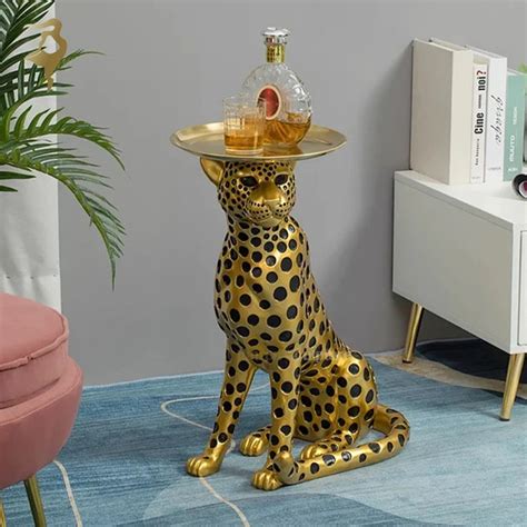 REGAL CHEETAH ACCENT TABLE-BIG SIZE – HOMEFLUFF