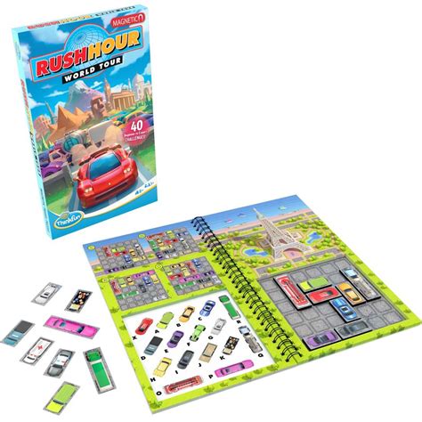 Rush Hour World Tour Magnetic Travel Game by Thinkfun