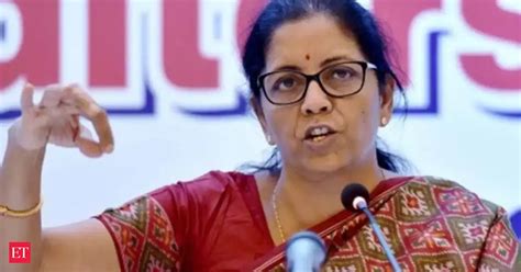 Govt initiatives are not meant to favour the big guns: Sitharaman - The ...