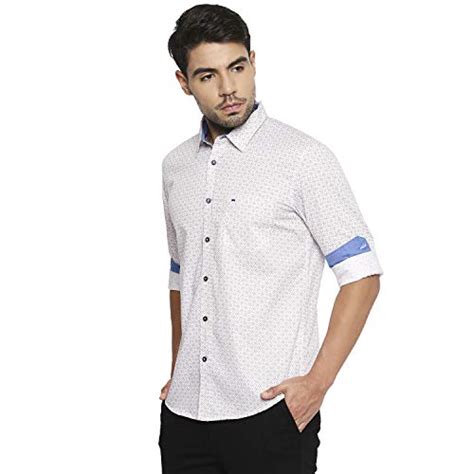 Buy BASICS Slim Fit Carrot Orange Printed Shirt at Amazon.in