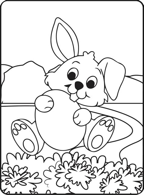 Cute Easter Coloring Pages for Kids 18951094 Vector Art at Vecteezy
