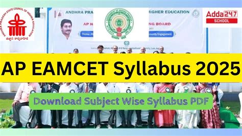 AP EAMCET Syllabus 2025 for MPC, BiPC, with Weightage