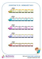Counting to 20 - No.1 | Worksheets | Math Center