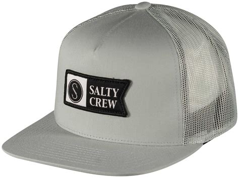 Salty Crew Alpha Twill Trucker Hat - Light Grey