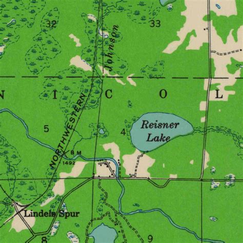Long Lake, WI-MI (1939, 48000-Scale) Map by United States Geological ...