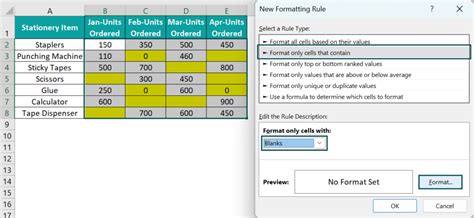 Conditional Formatting Excel Blank Cell 的图像结果