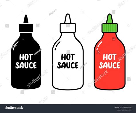 Vector Hot Sauce Bottle Flat Design Stock Vector (Royalty Free ...