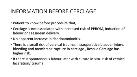 Cervical cerclage Procedure | PPTX