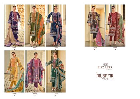 Musafir Vol 12 Riaz Art Lawn Karachi Salwar Suits Supplier India ...