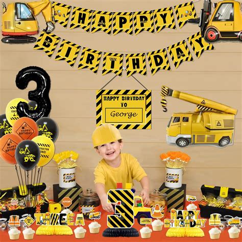 Buy Construction Birthday Party Supplies for Kids' 3rd Birthday Party ...
