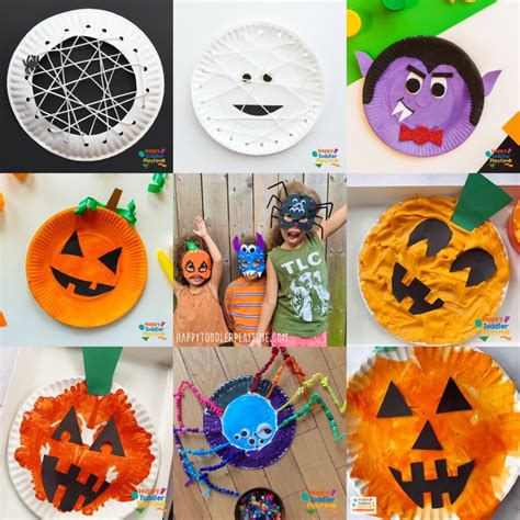 Halloween Paper Plate Crafts for Kids - Happy Toddler Playtime