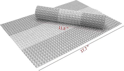 Set Of 6 Washable Pvc Plastic Placemats - Vinyl Coasters Abrasion ...