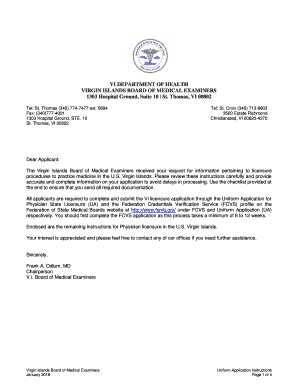 VI Uniform Application Checklist 2018 - Fill and Sign Printable ...