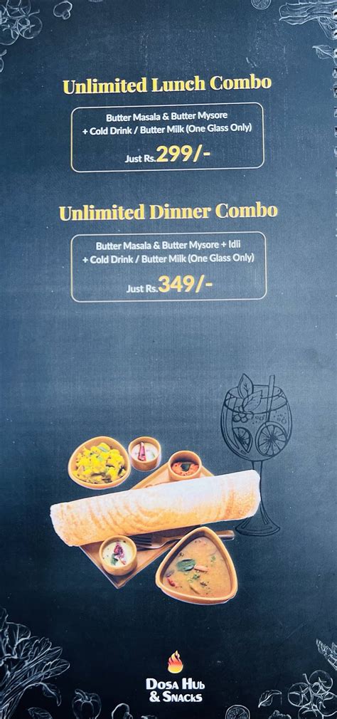 Menu at Dosa Hub & Snacks, Ahmedabad, 1