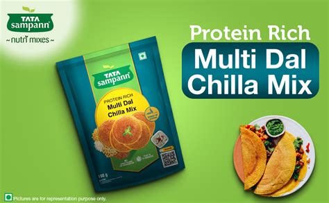 Tata Sampann Protein Rich Multi Dal Chilla Mix, Instant Ready to Cook ...