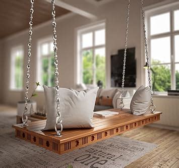 Wooden Hanging Swing For Adults | 3 Seater Wooden Swing Outdoor Indoor ...