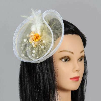 Pear Bear Flower Detailing Net Hair Clip Fascinator